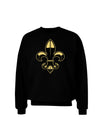 Golden Fleur de Lis Adult Dark Sweatshirt-Sweatshirt-TooLoud-Black-Small-Davson Sales