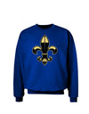 Golden Fleur de Lis Adult Dark Sweatshirt-Sweatshirt-TooLoud-Deep-Royal-Blue-Small-Davson Sales