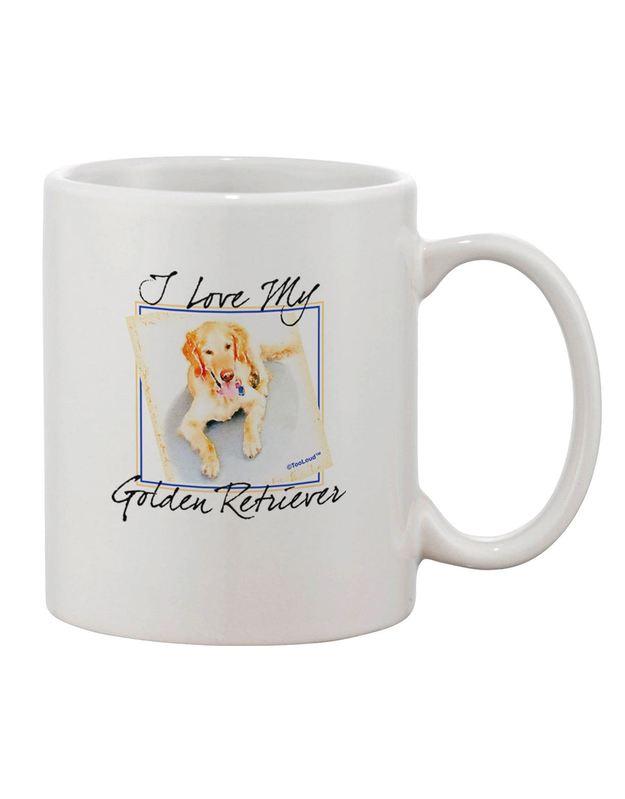 Golden Retriever Adorned 11 oz Coffee Mug - TooLoud-11 OZ Coffee Mug-TooLoud-White-Davson Sales