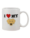 Golden Retriever Lover's - Exquisite 11 oz Coffee Mug with Adorable Dog Print by TooLoud-11 OZ Coffee Mug-TooLoud-White-Davson Sales