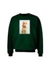 Golden Retriever Watercolor Adult Dark Sweatshirt-Sweatshirts-TooLoud-Deep-Forest-Green-Small-Davson Sales