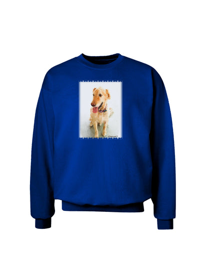 Golden Retriever Watercolor Adult Dark Sweatshirt-Sweatshirts-TooLoud-Deep-Royal-Blue-Small-Davson Sales