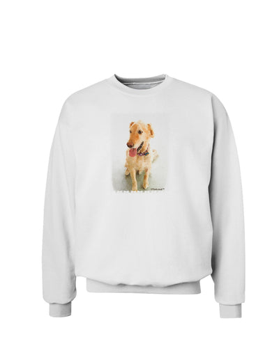 Golden Retriever Watercolor Sweatshirt-Sweatshirts-TooLoud-White-Small-Davson Sales