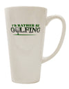 Golf Enthusiast's Preferred Choice - 16 Ounce Conical Latte Coffee Mug - TooLoud-Conical Latte Mug-TooLoud-White-Davson Sales