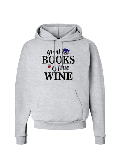 Good Books and Fine Wine Hoodie Sweatshirt-Hoodie-TooLoud-AshGray-Small-Davson Sales