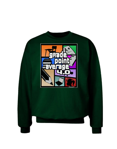 GPA 4 - Grade Point Average Adult Dark Sweatshirt-Sweatshirt-TooLoud-Deep-Forest-Green-Small-Davson Sales