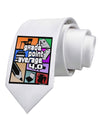 GPA 4 - Grade Point Average Printed White Necktie