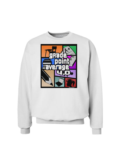 GPA 4 - Grade Point Average Sweatshirt-Sweatshirt-TooLoud-White-Small-Davson Sales