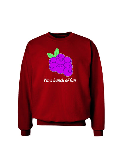 Grapes - I'm a Bunch of Fun Adult Dark Sweatshirt-Sweatshirts-TooLoud-Deep-Red-Small-Davson Sales