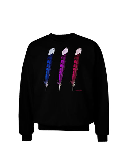 Graphic Feather Design - Feather Trio Adult Dark Sweatshirt by TooLoud-Sweatshirts-TooLoud-Black-Small-Davson Sales