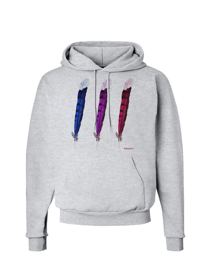 Graphic Feather Design - Feather Trio Hoodie Sweatshirt by TooLoud-Hoodie-TooLoud-AshGray-Small-Davson Sales