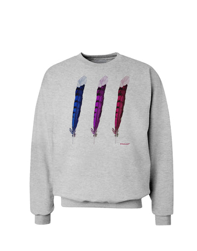 Graphic Feather Design - Feather Trio Sweatshirt by TooLoud-Sweatshirts-TooLoud-AshGray-Small-Davson Sales