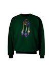 Graphic Feather Design - Galaxy Dreamcatcher Adult Dark Sweatshirt by TooLoud-Sweatshirts-TooLoud-Deep-Forest-Green-Small-Davson Sales