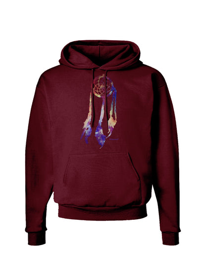 Graphic Feather Design - Galaxy Dreamcatcher Dark Hoodie Sweatshirt by TooLoud-Hoodie-TooLoud-Maroon-Small-Davson Sales