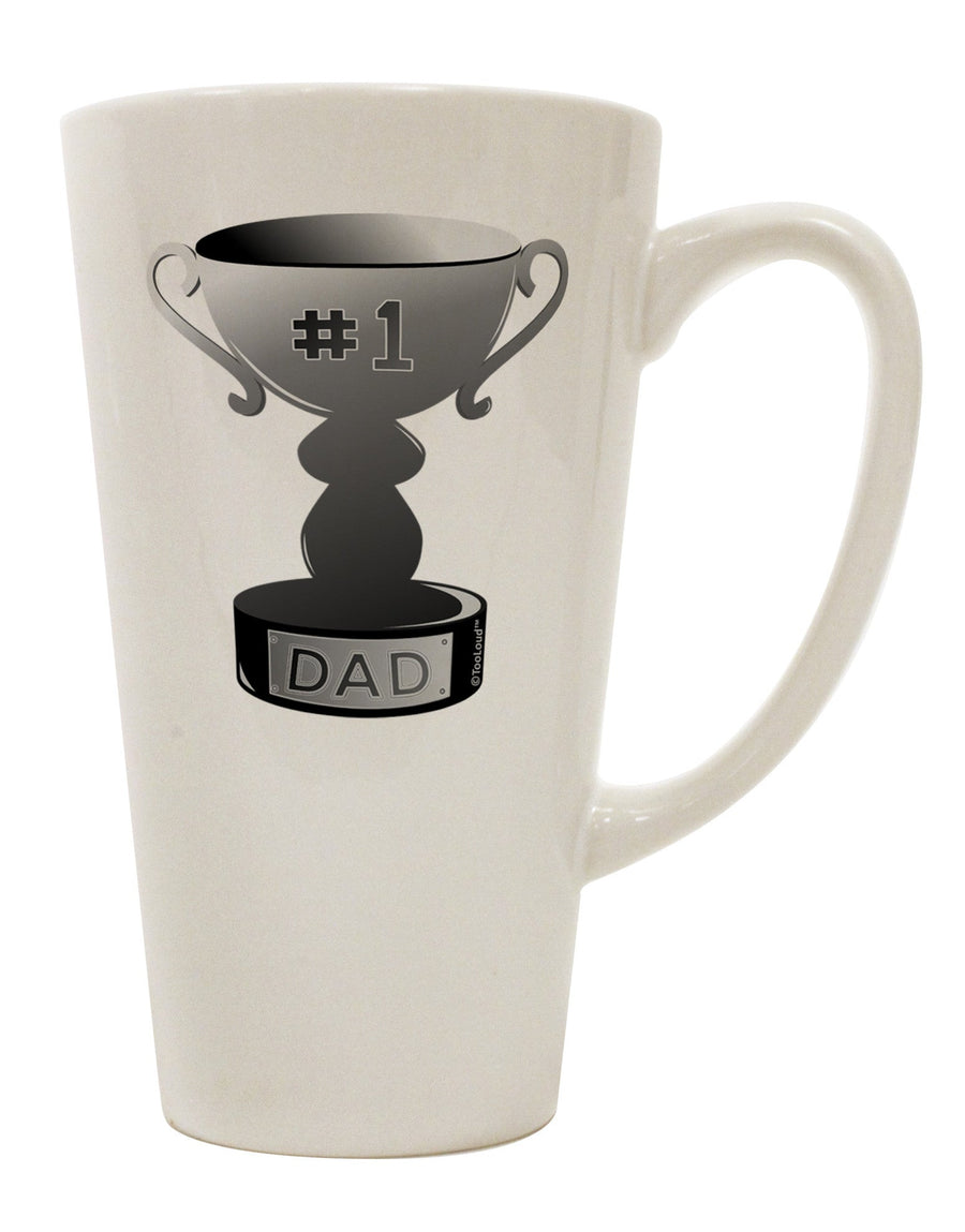 Grayscale 16 Ounce Conical Latte Coffee Mug - Perfect Choice for Celebrating the Number One Dad - TooLoud-Conical Latte Mug-TooLoud-White-Davson Sales