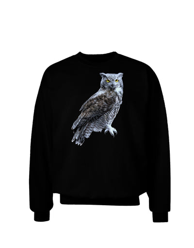 Great Horned Owl Photo Adult Dark Sweatshirt-Sweatshirts-TooLoud-Black-Small-Davson Sales