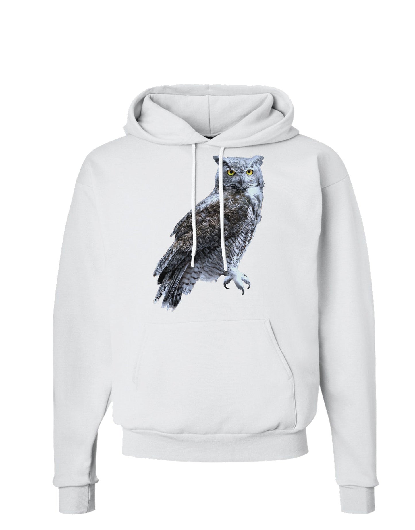 Great Horned Owl Photo Hoodie Sweatshirt-Hoodie-TooLoud-White-Small-Davson Sales
