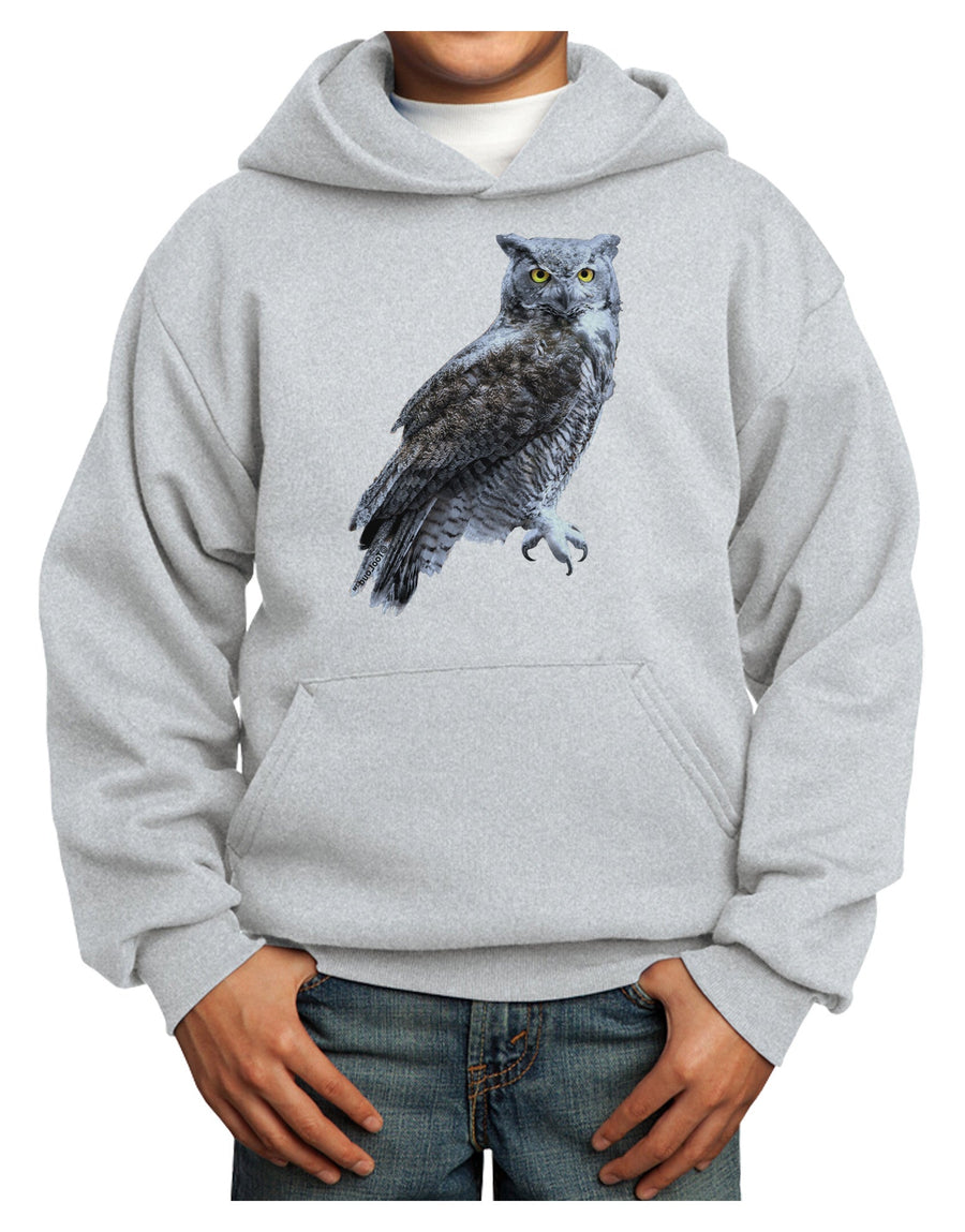 Great Horned Owl Photo Youth Hoodie Pullover Sweatshirt-Youth Hoodie-TooLoud-White-XS-Davson Sales