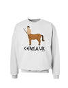 Greek Mythology Centaur Design - Color - Text Sweatshirt by TooLoud-Sweatshirts-TooLoud-White-Small-Davson Sales