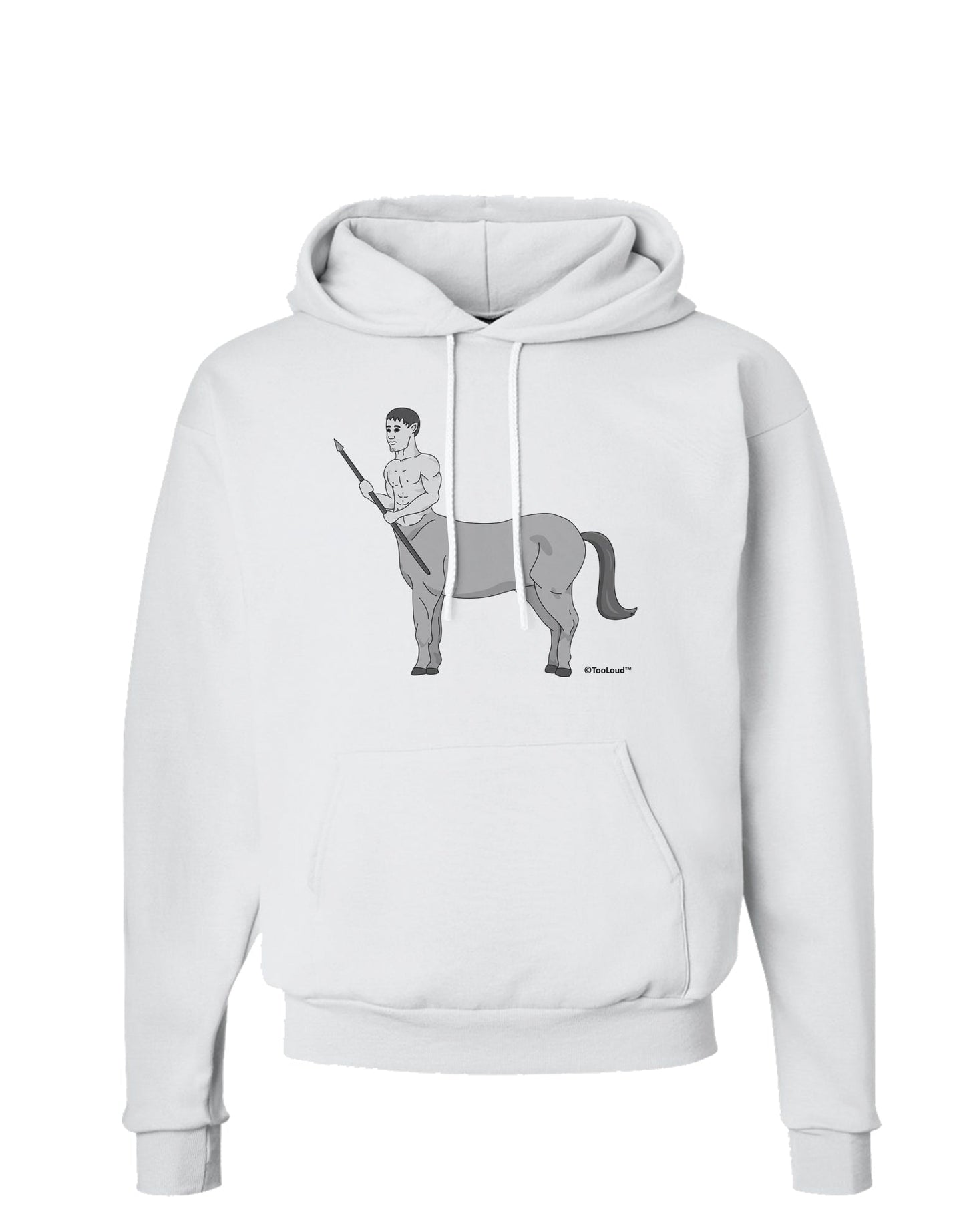 Greek Mythology Centaur Design - Grayscale Hoodie Sweatshirt by TooLoud-Hoodie-TooLoud-White-Small-Davson Sales