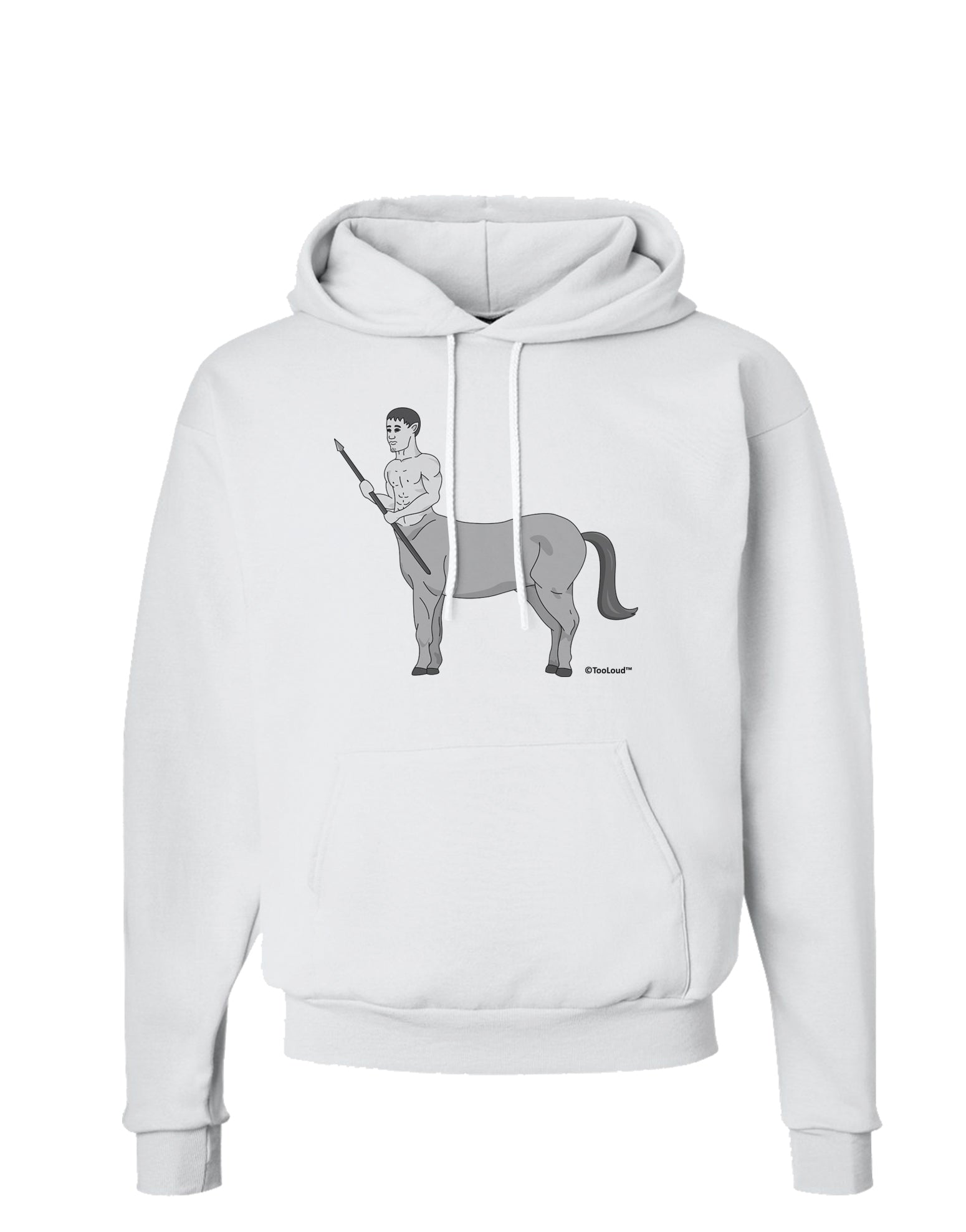 Greek Mythology Centaur Design - Grayscale Hoodie Sweatshirt by TooLoud-Hoodie-TooLoud-White-Small-Davson Sales