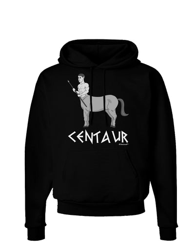 Greek Mythology Centaur Design - Grayscale - Text Dark Hoodie Sweatshirt by TooLoud-Hoodie-TooLoud-Black-Small-Davson Sales