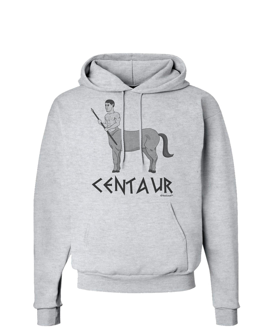 Greek Mythology Centaur Design - Grayscale - Text Hoodie Sweatshirt by TooLoud-Hoodie-TooLoud-White-Small-Davson Sales