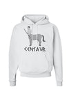 Greek Mythology Centaur Design - Grayscale - Text Hoodie Sweatshirt by TooLoud-Hoodie-TooLoud-White-Small-Davson Sales