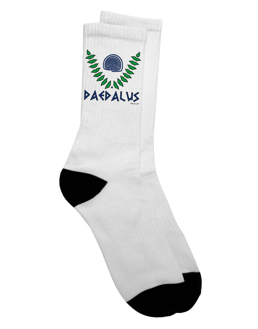 Greek Mythology Color Adult Crew Socks Inspired by the Labyrinth of Daedalus - TooLoud-Socks-TooLoud-White-Ladies-4-6-Davson Sales