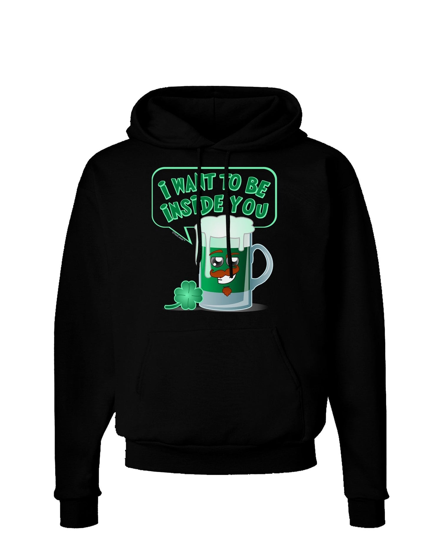 Green Beer - Inside You Dark Hoodie Sweatshirt-Hoodie-TooLoud-Black-Small-Davson Sales