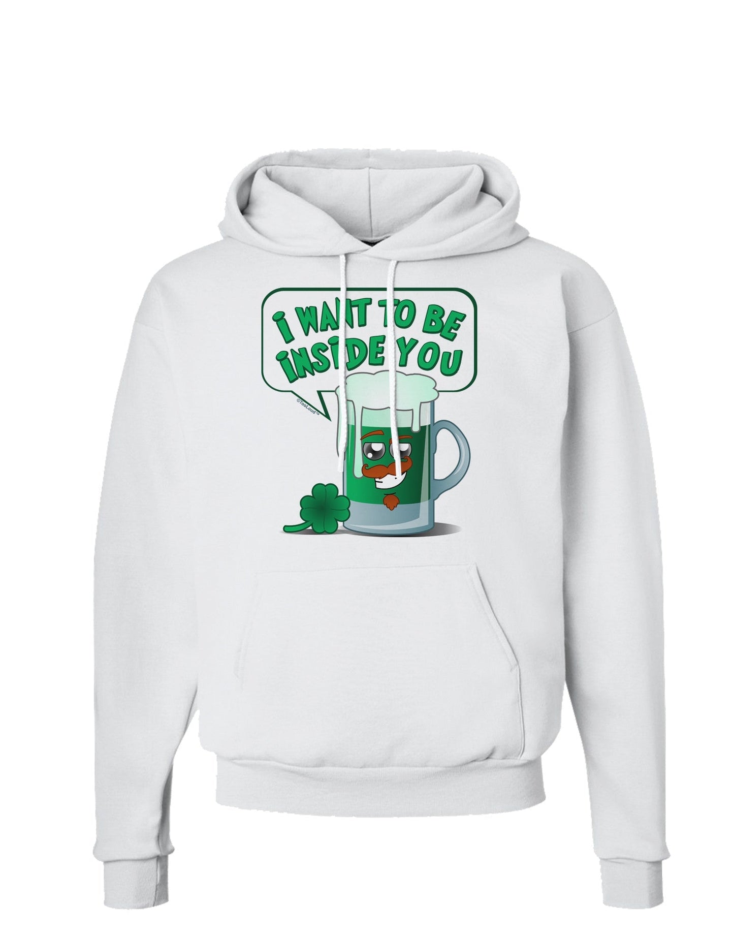 Green Beer - Inside You Hoodie Sweatshirt-Hoodie-TooLoud-White-Small-Davson Sales