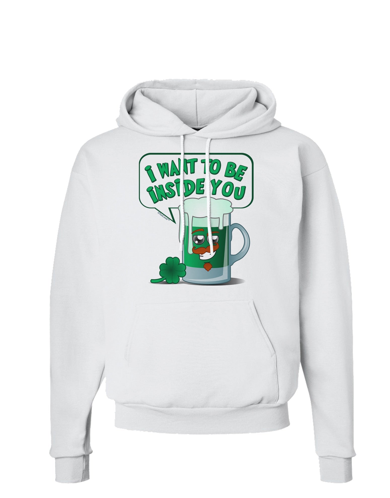 Green Beer - Inside You Hoodie Sweatshirt-Hoodie-TooLoud-White-Small-Davson Sales
