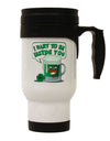 Green Beer - Inside You Stainless Steel 14oz Travel Mug-Travel Mugs-TooLoud-White-Davson Sales