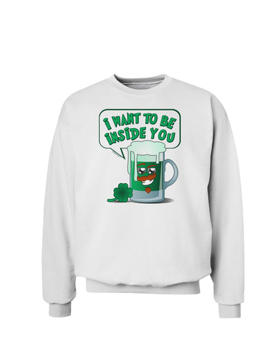 Green Beer - Inside You Sweatshirt-Sweatshirts-TooLoud-White-Small-Davson Sales