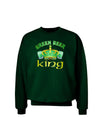 Green Beer King Adult Dark Sweatshirt-Sweatshirts-TooLoud-Deep-Forest-Green-Small-Davson Sales