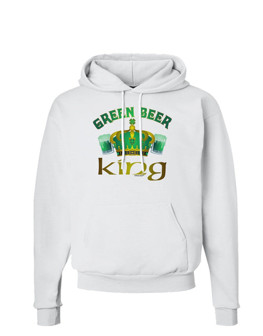 Green Beer King Hoodie Sweatshirt-Hoodie-TooLoud-White-Small-Davson Sales