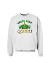 Green Beer Queen Sweatshirt-Sweatshirts-TooLoud-White-Small-Davson Sales