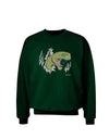 Green Dinosaur Breaking Free Adult Dark Sweatshirt by TooLoud-Sweatshirts-TooLoud-Deep-Forest-Green-Small-Davson Sales