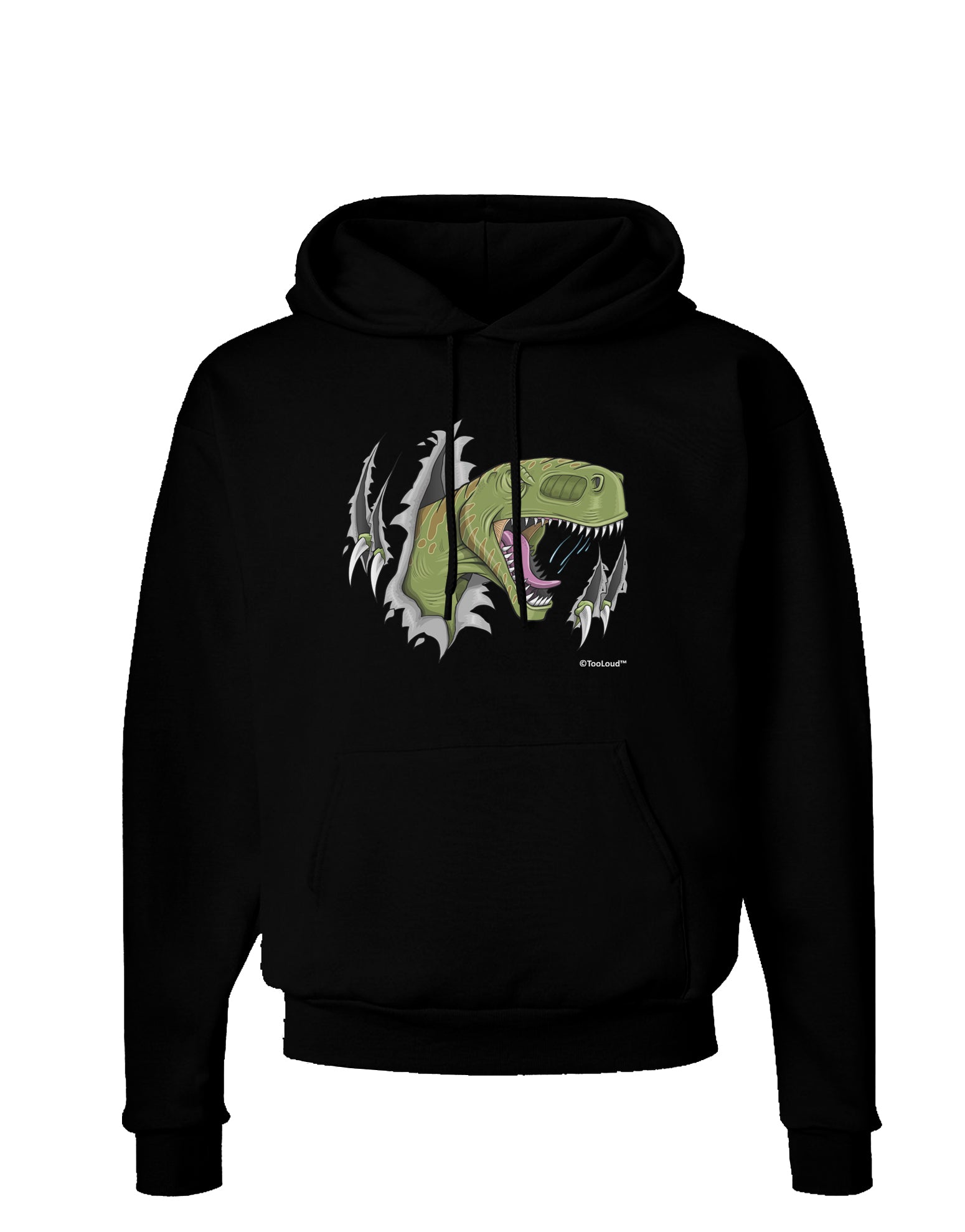 Green Dinosaur Breaking Free Dark Hoodie Sweatshirt by TooLoud-Hoodie-TooLoud-Black-Small-Davson Sales