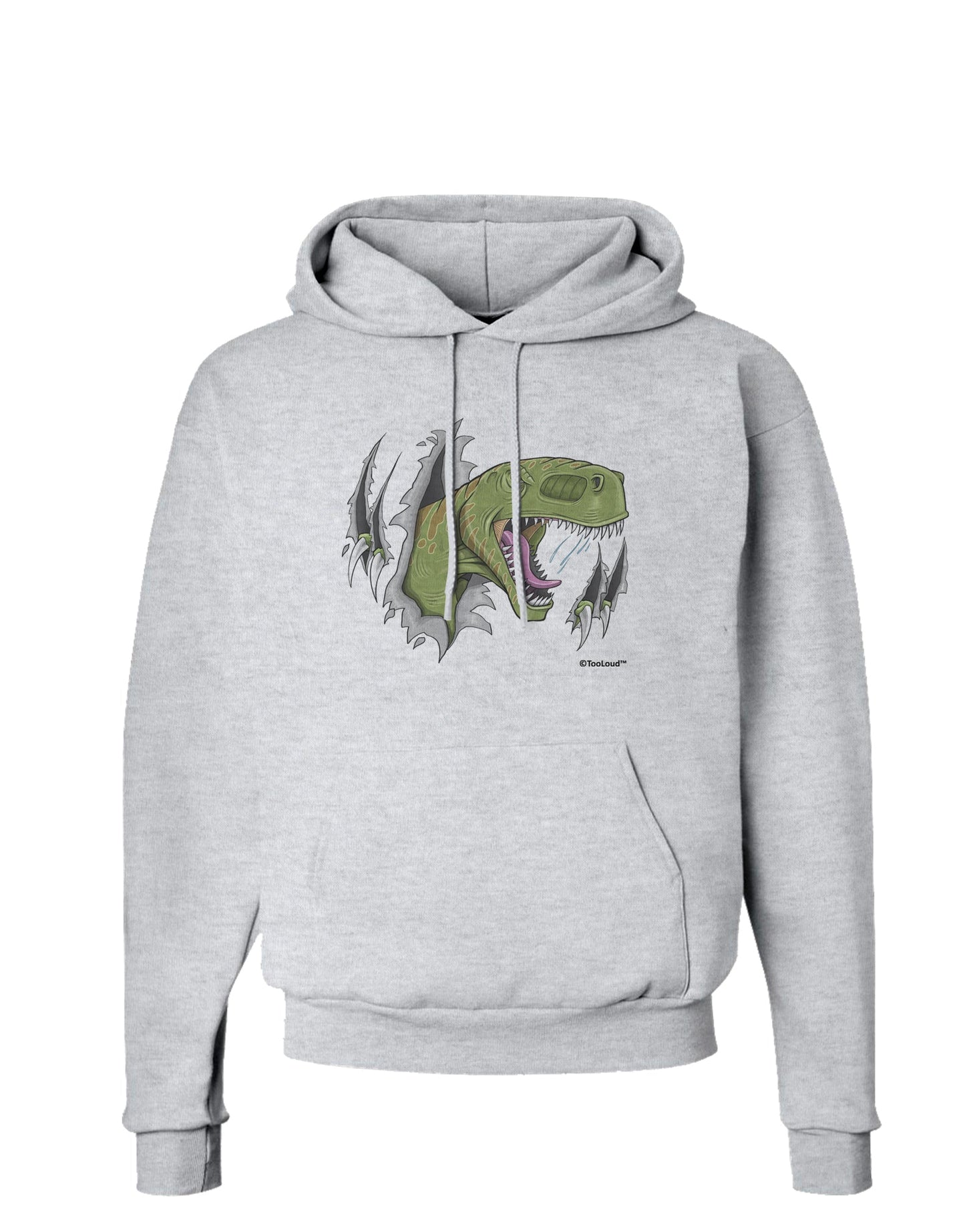 Green Dinosaur Breaking Free Hoodie Sweatshirt by TooLoud-Hoodie-TooLoud-AshGray-Small-Davson Sales