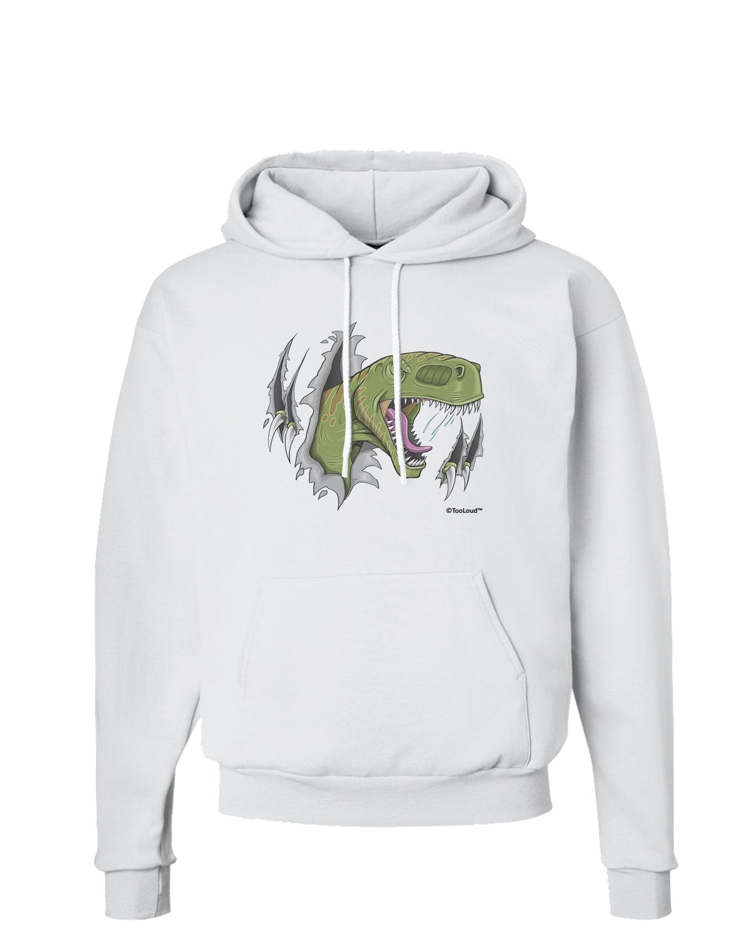 Green Dinosaur Breaking Free Hoodie Sweatshirt by TooLoud-Hoodie-TooLoud-White-Small-Davson Sales