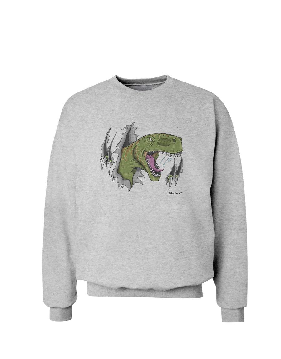 Green Dinosaur Breaking Free Sweatshirt by TooLoud-Sweatshirts-TooLoud-White-Small-Davson Sales