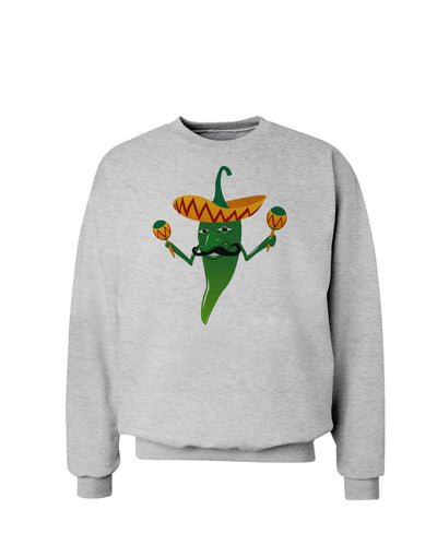 Green Hot Mexican Chili Pepper Sweatshirt-Sweatshirts-TooLoud-AshGray-Small-Davson Sales