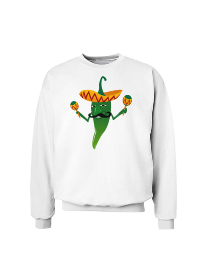 Green Hot Mexican Chili Pepper Sweatshirt-Sweatshirts-TooLoud-White-Small-Davson Sales