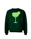 Green Margarita with Lime - Cinco de Mayo Adult Dark Sweatshirt by TooLoud-Sweatshirts-TooLoud-Deep-Forest-Green-Small-Davson Sales