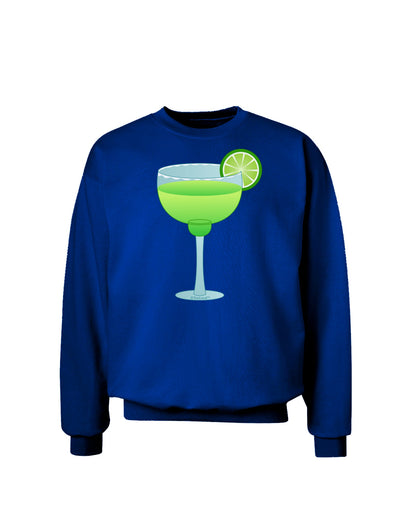 Green Margarita with Lime - Cinco de Mayo Adult Dark Sweatshirt by TooLoud-Sweatshirts-TooLoud-Deep-Royal-Blue-Small-Davson Sales