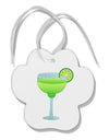 Green Margarita with Lime - Cinco de Mayo Paw Print Shaped Ornament by TooLoud-Ornament-TooLoud-White-Davson Sales