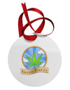 Green Party Symbol Circular Metal Ornament-Ornament-TooLoud-White-Davson Sales