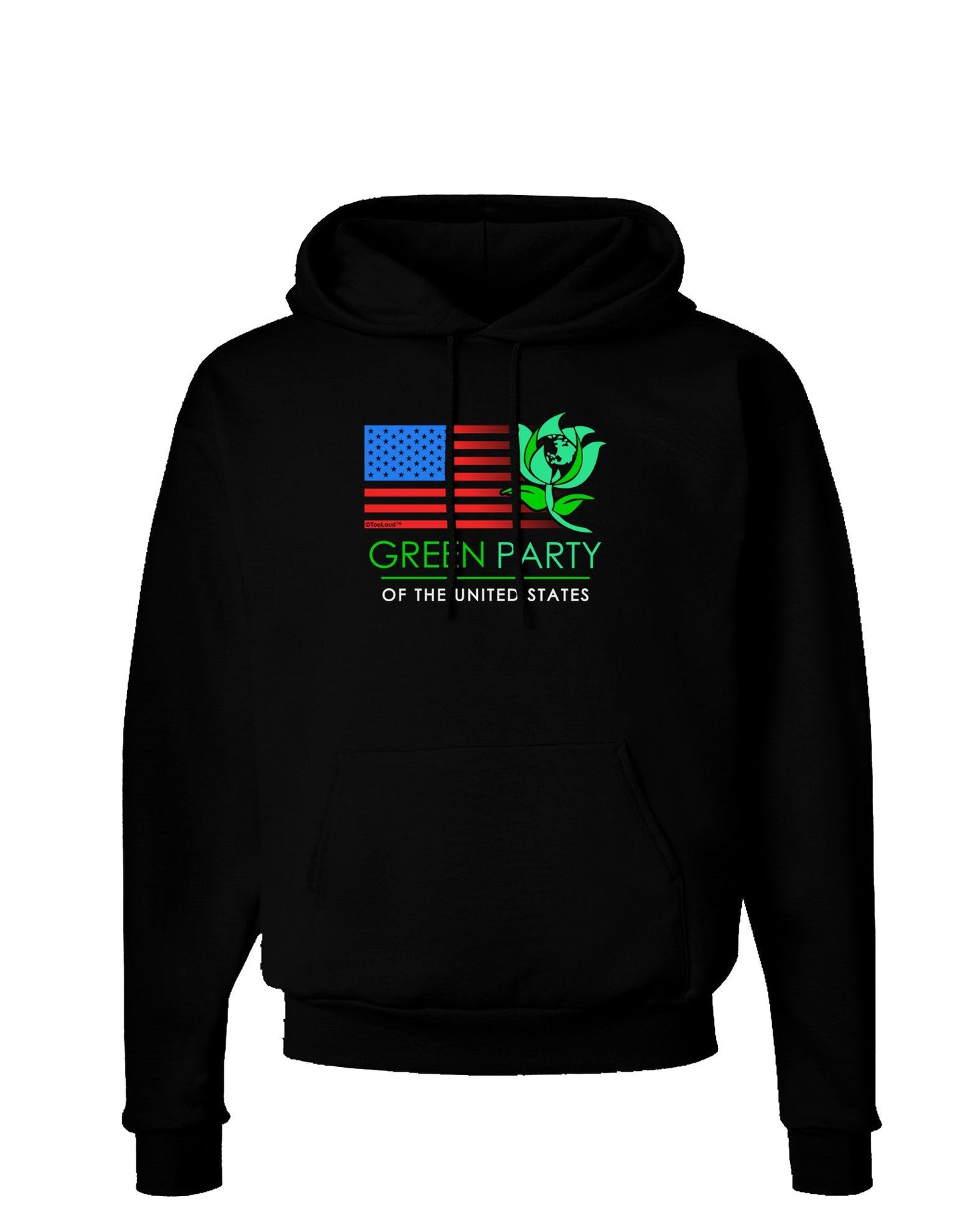 Green Party US Flag Dark Hoodie Sweatshirt-Hoodie-TooLoud-Black-Small-Davson Sales