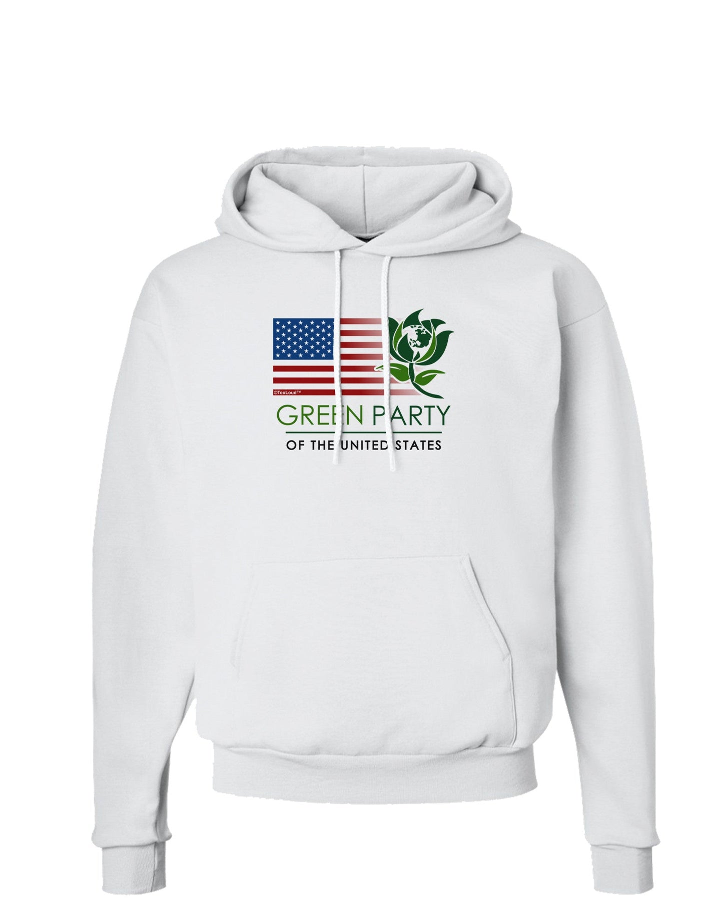 Green Party US Flag Hoodie Sweatshirt-Hoodie-TooLoud-White-Small-Davson Sales